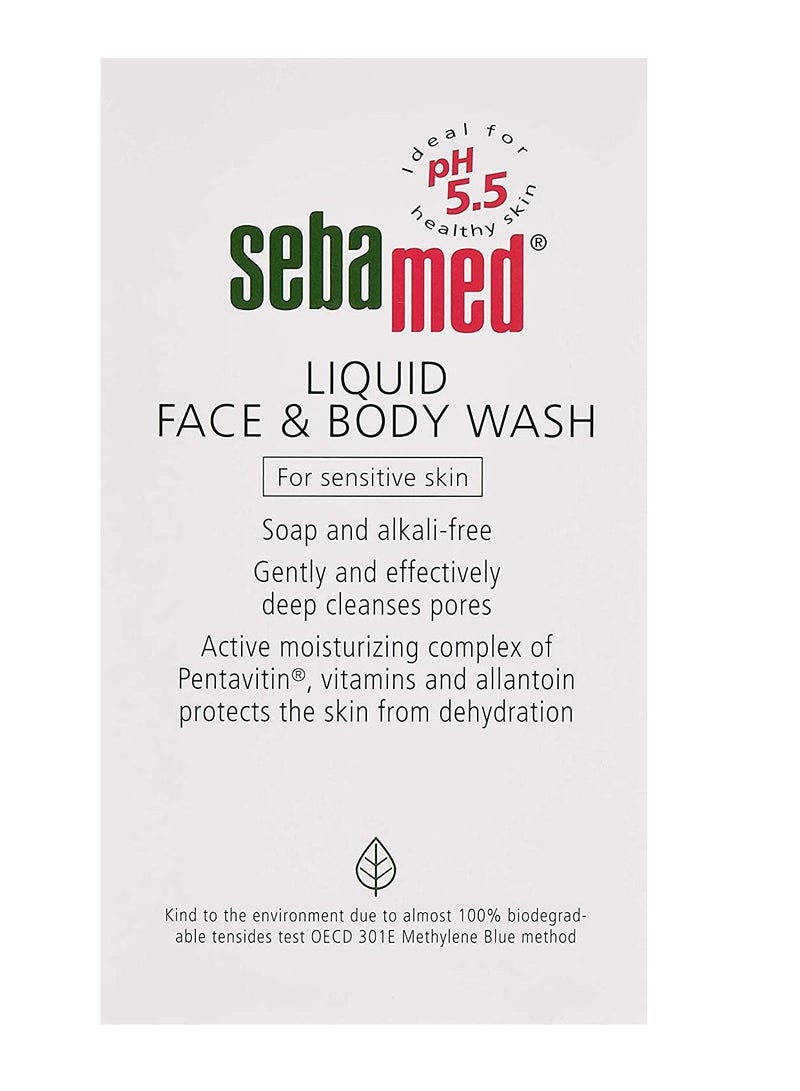 Sebamed Liquid Face and Body Wash for Sensitive Skin, 500 ml