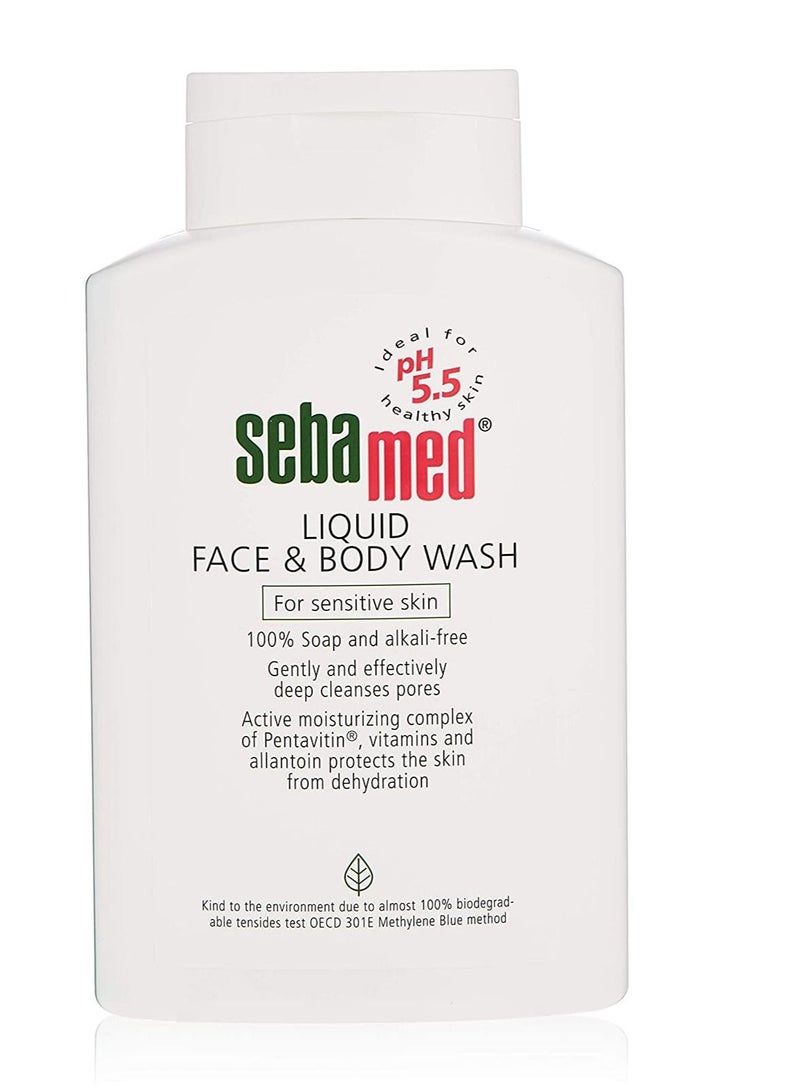 Sebamed Liquid Face and Body Wash for Sensitive Skin, 500 ml