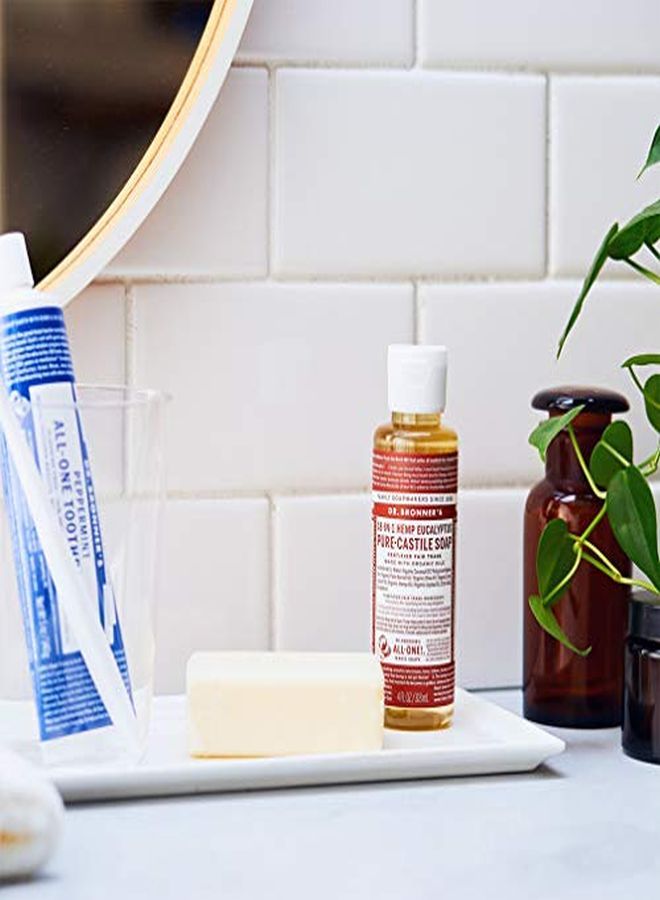 Dr. Bronner'S  Purecastile Liquid Soap (Eucalyptus 4 Ounce)  Made With Organic Oils 18In1 Uses: Face Body Hair Laundry Pets And Dishes Concentrated Vegan Nongmo