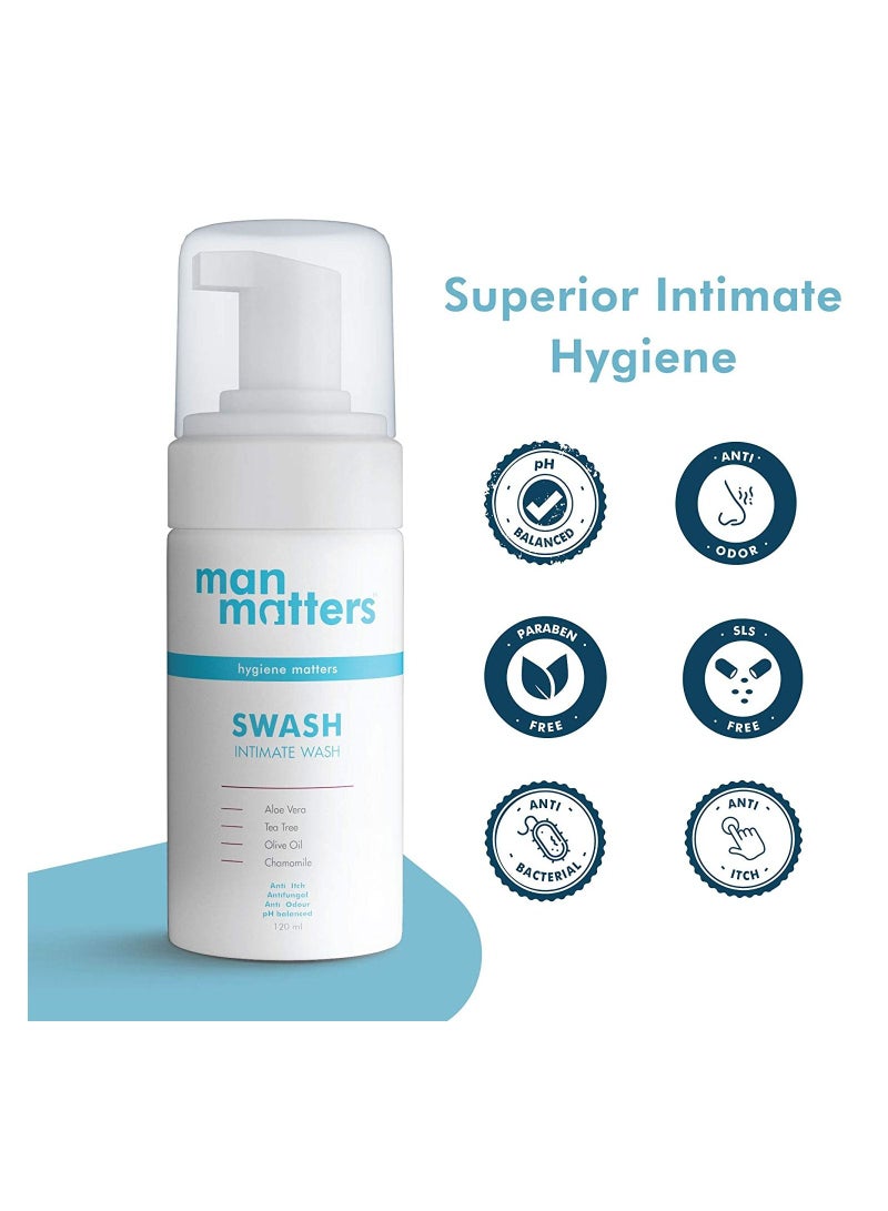 Anti Bacterial Anti Itch Anti Odour Better Private Parts Hygiene PH Balanced Intimate Hygiene Wash 120ml With Aloe Vera Tea Tree Pack Of 2