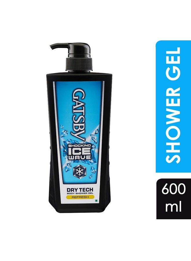 Body Shower Gel Refresh 600Ml ; Shocking Ice Wave ; Contains Active Cooling Menthol & Vitamin E ; For Fresh Clean Skin ; Non Sticky Feeling ; Body Shower Gel For Men ; Made In Indonesia