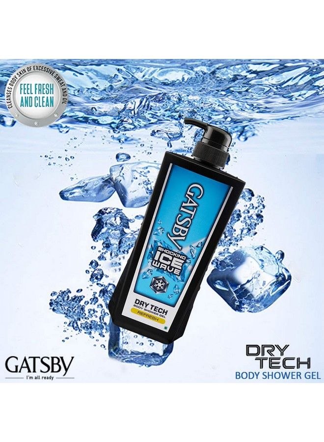 Body Shower Gel Refresh 600Ml ; Shocking Ice Wave ; Contains Active Cooling Menthol & Vitamin E ; For Fresh Clean Skin ; Non Sticky Feeling ; Body Shower Gel For Men ; Made In Indonesia