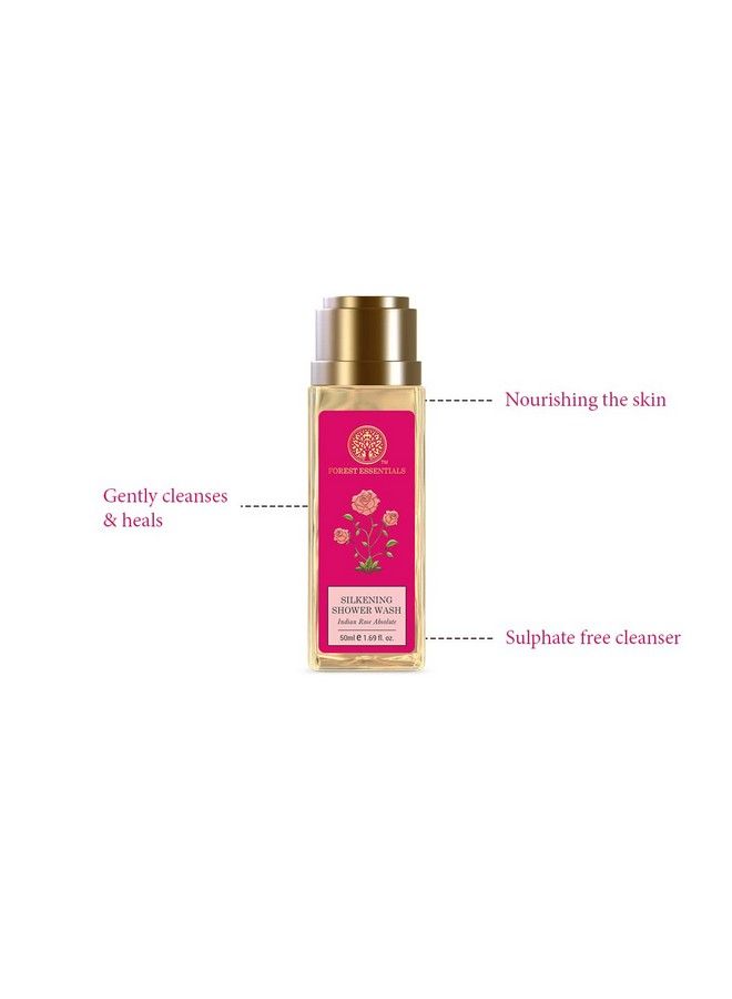 Silkening Shower Wash Indian Rose Absolute;Lightly Scented & Slsfree;Body Wash For Men And Women 50Ml