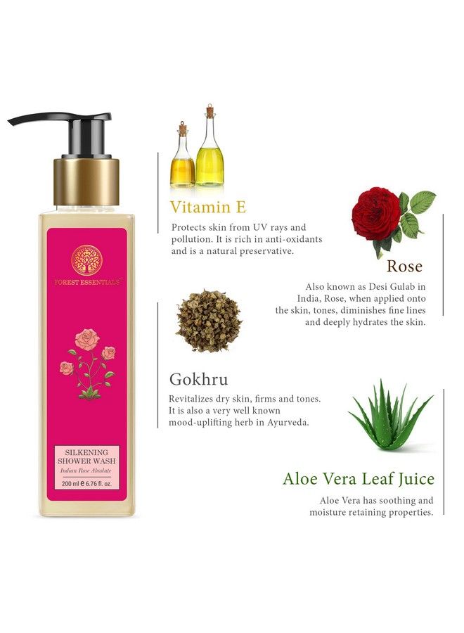 Silkening Shower Wash Indian Rose Absolute 200 Ml