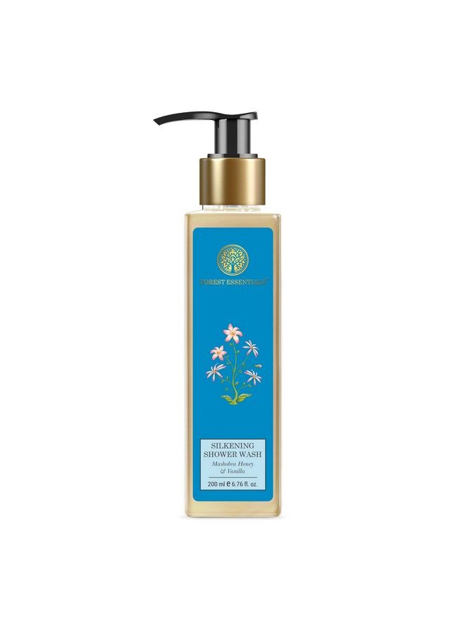 Silkening Shower Wash Madurai Jasmine & Mogra ; Natural Body Wash Enriched With Active Ingredients For Soft & Smooth Skin ; Paraben & Sulphate Free Ayurvedic Body Wash ; For Women & Men ; 200 Ml