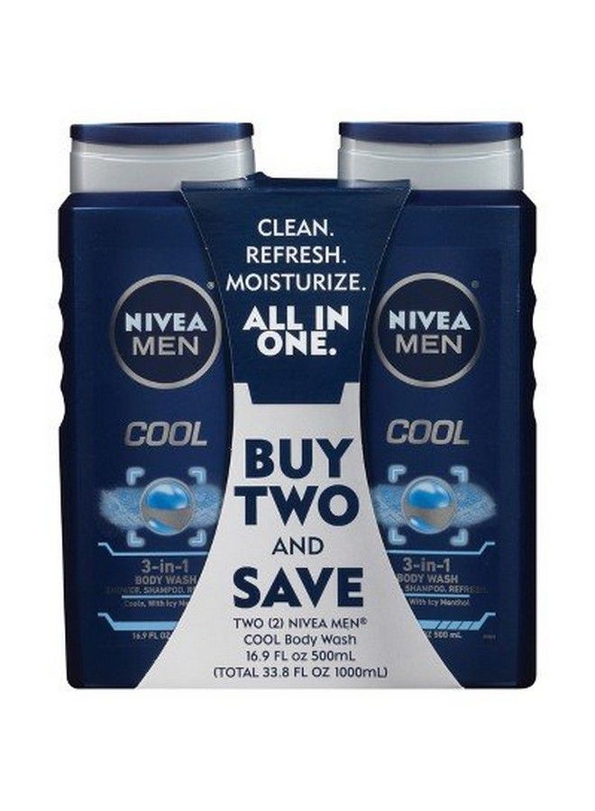 Cool 3In1 Body Wash 2Pk 16.9Oz