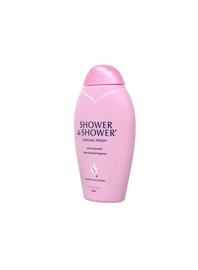 Hower To Shower Body Powder Original Fresh 8 Oz (Pack Of 4)