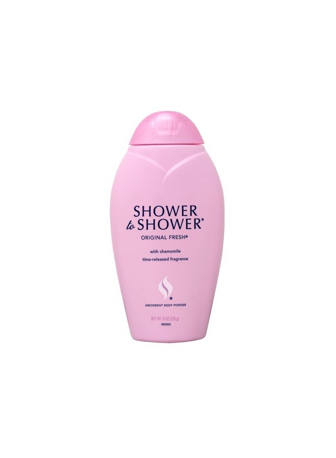 Hower To Shower Body Powder Original Fresh 8 Oz (Pack Of 4)