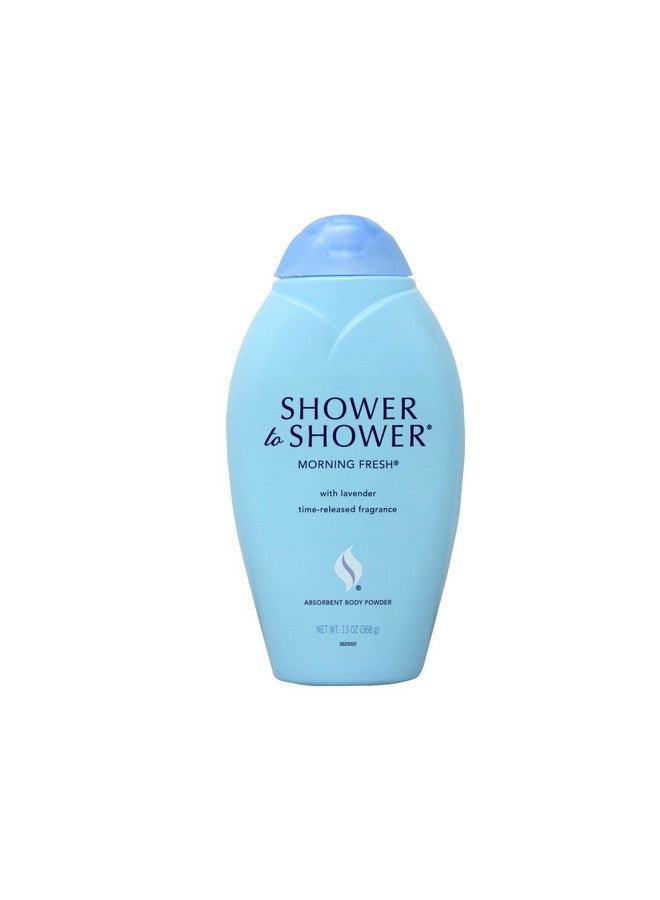 Hower To Shower Absorbent Body Powder Morning Fresh With Lavender 13Ounce Bottles (Pack Of 4)