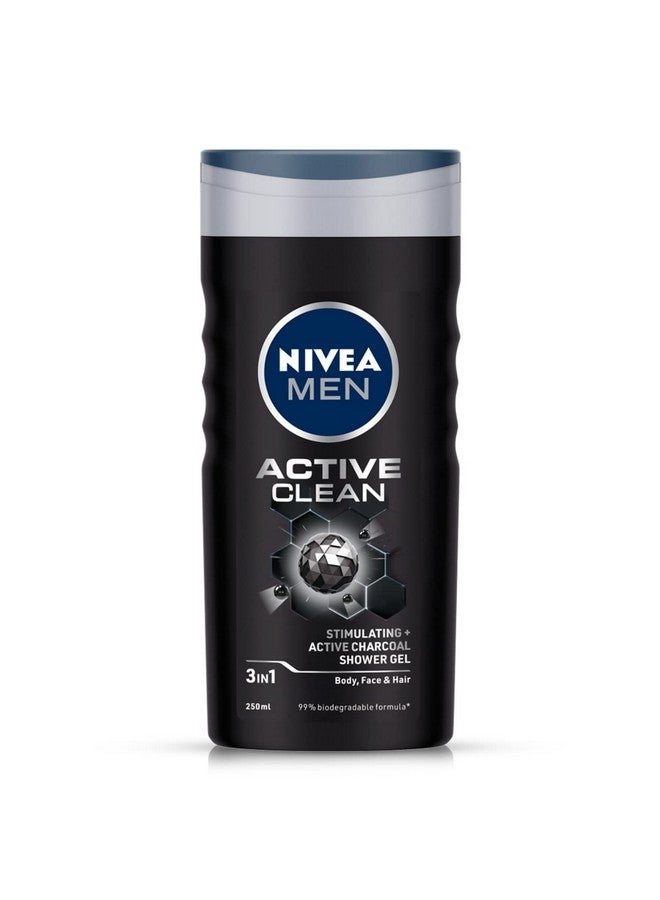 Ivea Men Hair Face & Body Wash Active Clean Shower Gel 250Ml