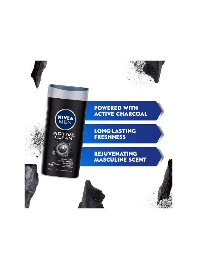 Ivea Men Hair Face & Body Wash Active Clean Shower Gel 250Ml