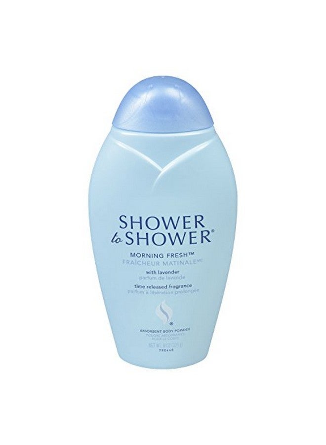 Hower To Shower Absorbent Body Powder Morning Fresh 8 Ounce