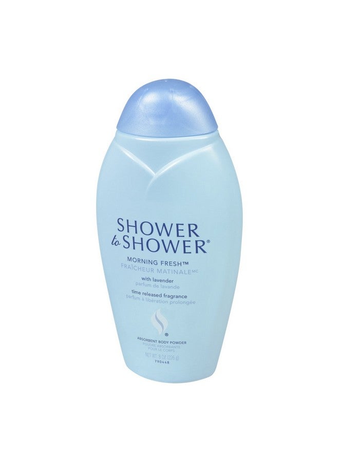 Hower To Shower Absorbent Body Powder Morning Fresh 8 Ounce