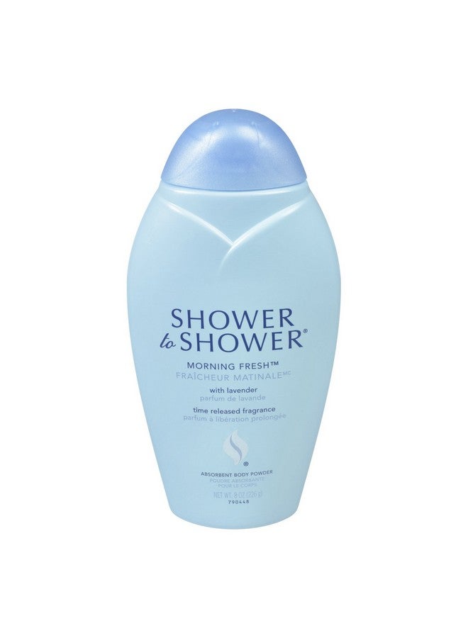 Hower To Shower Absorbent Body Powder Morning Fresh 8 Ounce