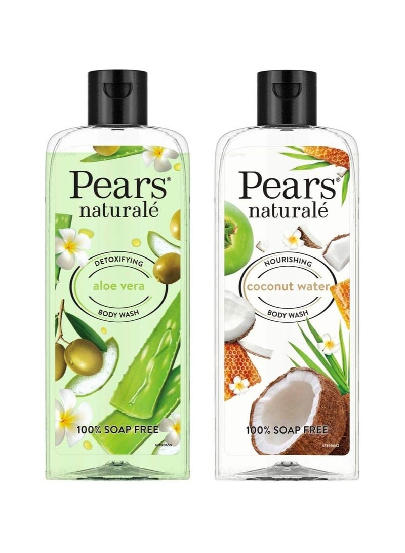 Pears Naturale Detoxifying Aloevera Bodywash 250 Ml And Naturale Nourishing Coconut Water Bodywash 250 Ml