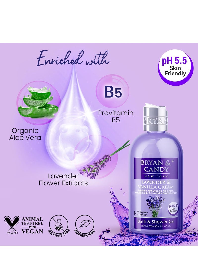 Bryan And Candy Lavender and Vanilla Shower Gel 300ml with Aloe Vera and Essential Oils