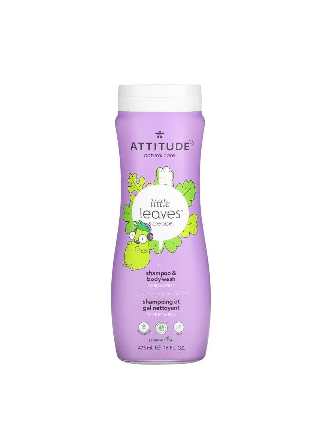 Little Leaves Science Shampoo And Body Wash Vanilla And Pear 16 fl oz 473 ml