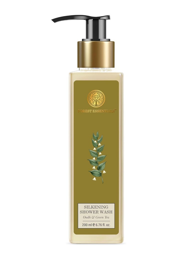 Forest Essentials Silkening Shower Wash Oudh Green Tea 200ml