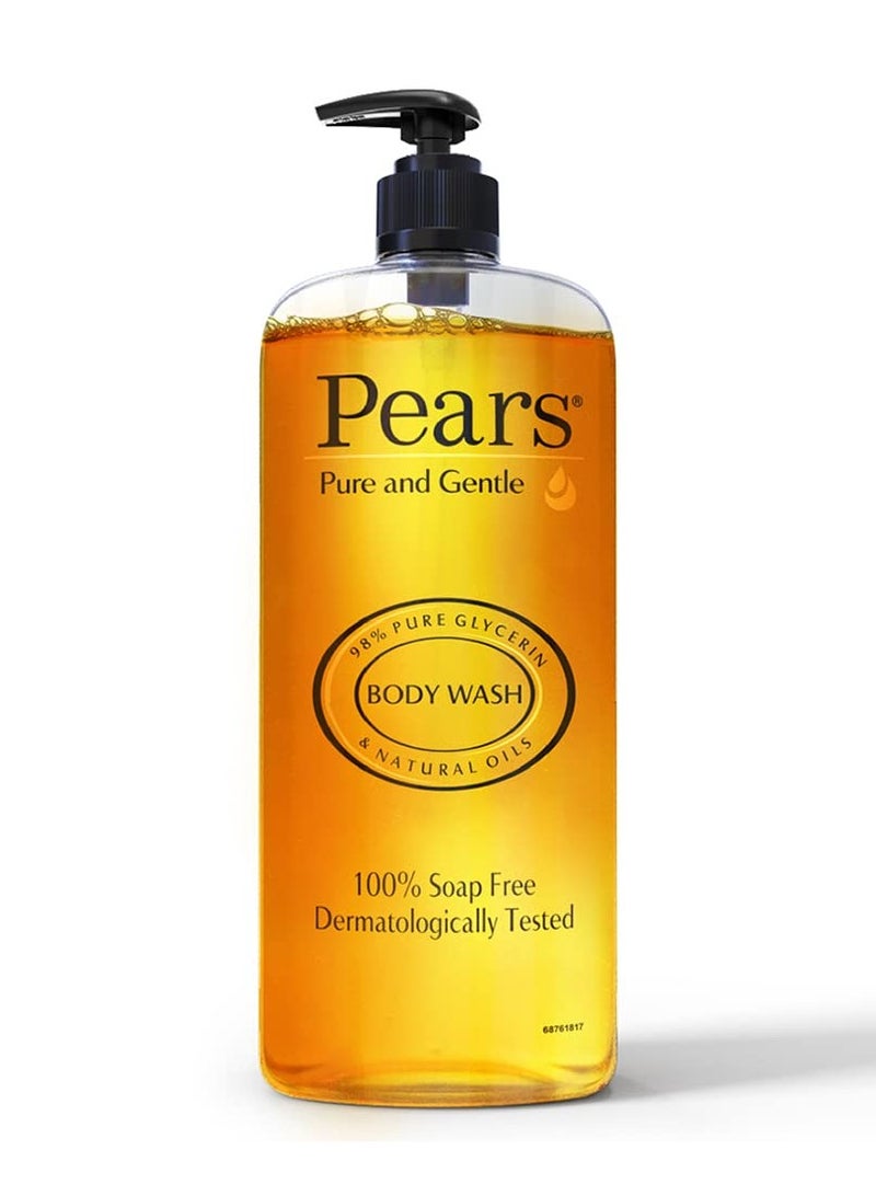 Pears Pure and Gentle Body Wash Pure Glycerin Liquid Shower Gel crafted with Natural Oils for Glowing Skin