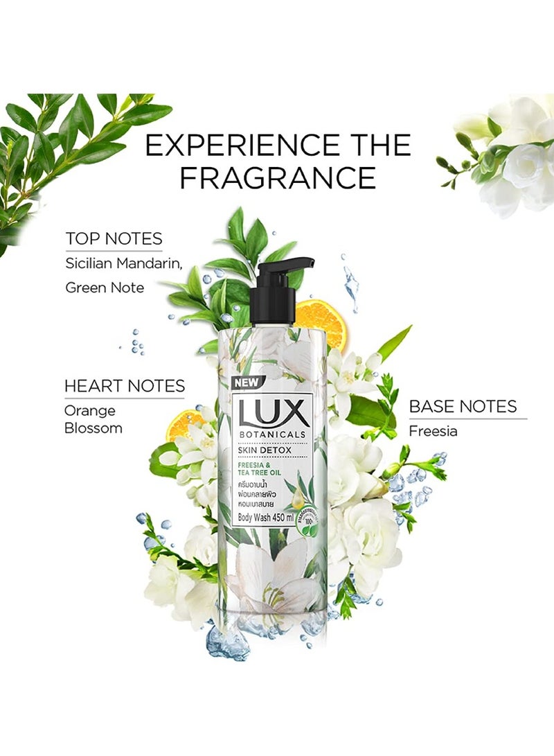 Lux Botanicals Skin Detox Shower Gel Natural Extracts No Paraben Free Loofah 450 ml