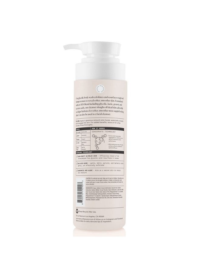 The Smoother Glycolic Acid Exfoliating Body Wash Soft & Smoothing Cleanser 16.9 Oz