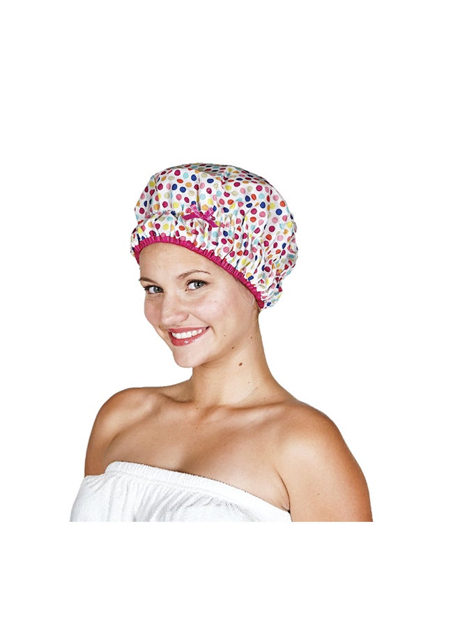 Fashionista Collection Mold Resistant Lined Shower Cap Multicolour 10.5X17.5X15.9inch