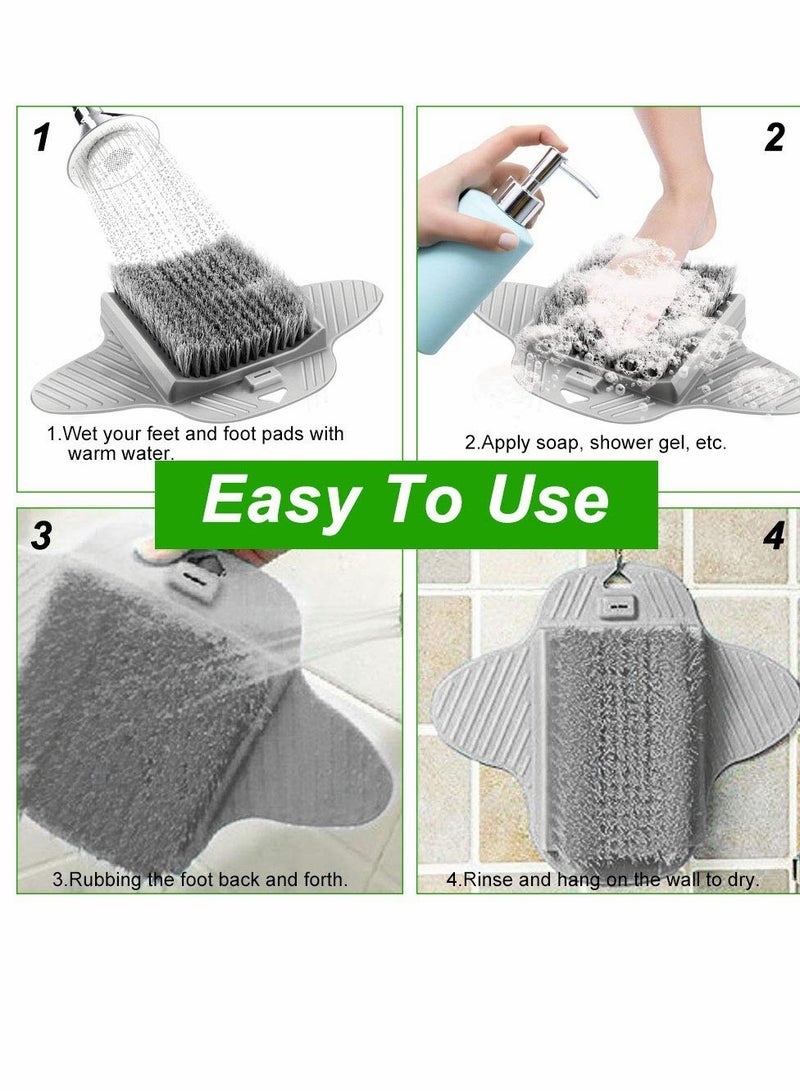 Foot Scrubber Cleaner, Foot Massager Shower Brush with Non-Slip Suction