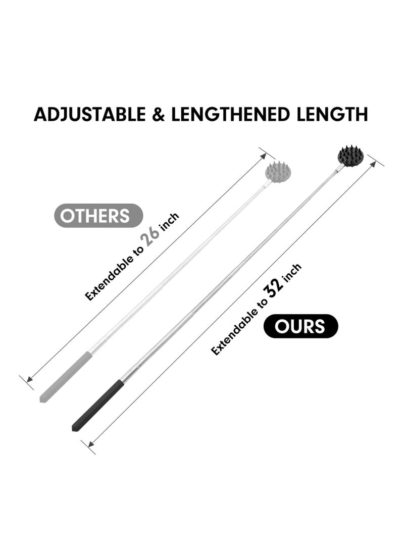 SYOSI Telescoping Back Scratcher with 3Pcs Detachable Scratching Heads, Extendable Backcratchers