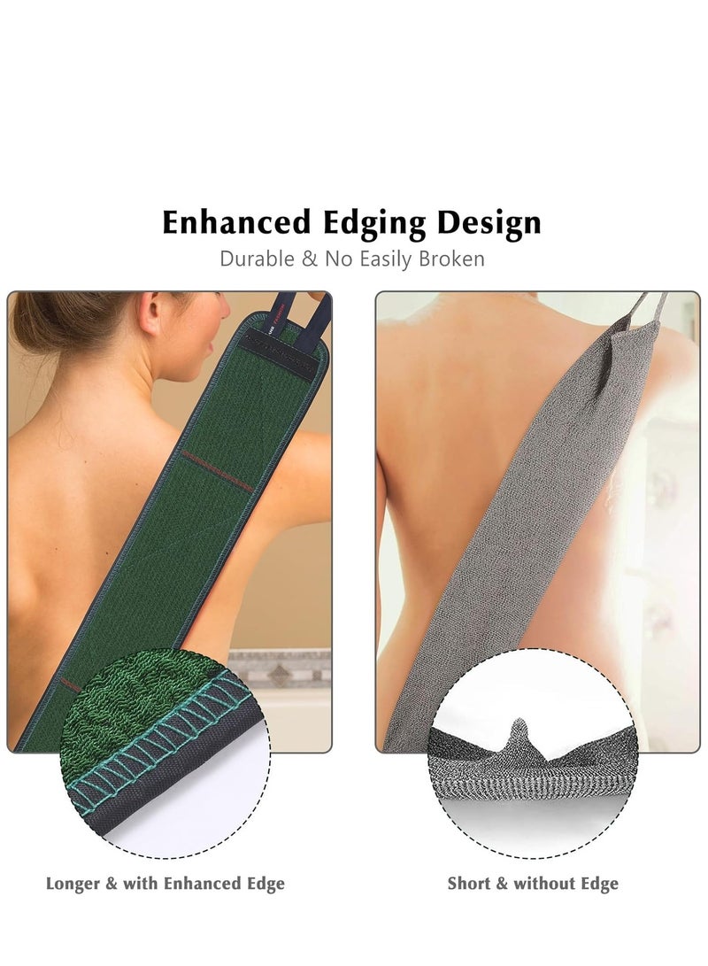 Exfoliating Glove & Back Scrubber - 2 in 1 Exfoliating Body Scrubber, Back Scrubbers for Use in Shower, Exfoliating Mitt, Body Exfoliator Scrubber