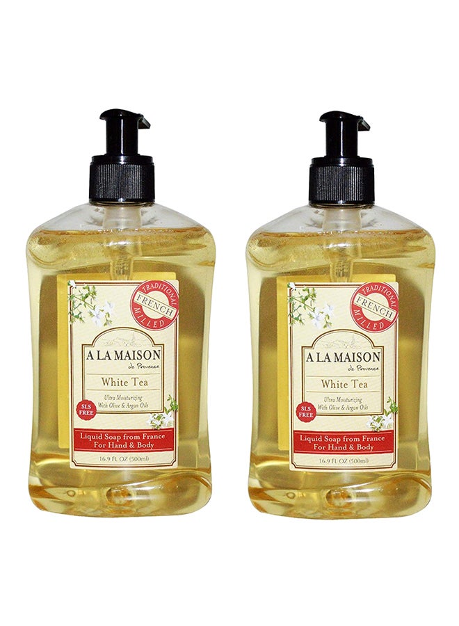 Provence White Tea Liquid Hand And Body Soap (Pack Of 2) With Olive Oil