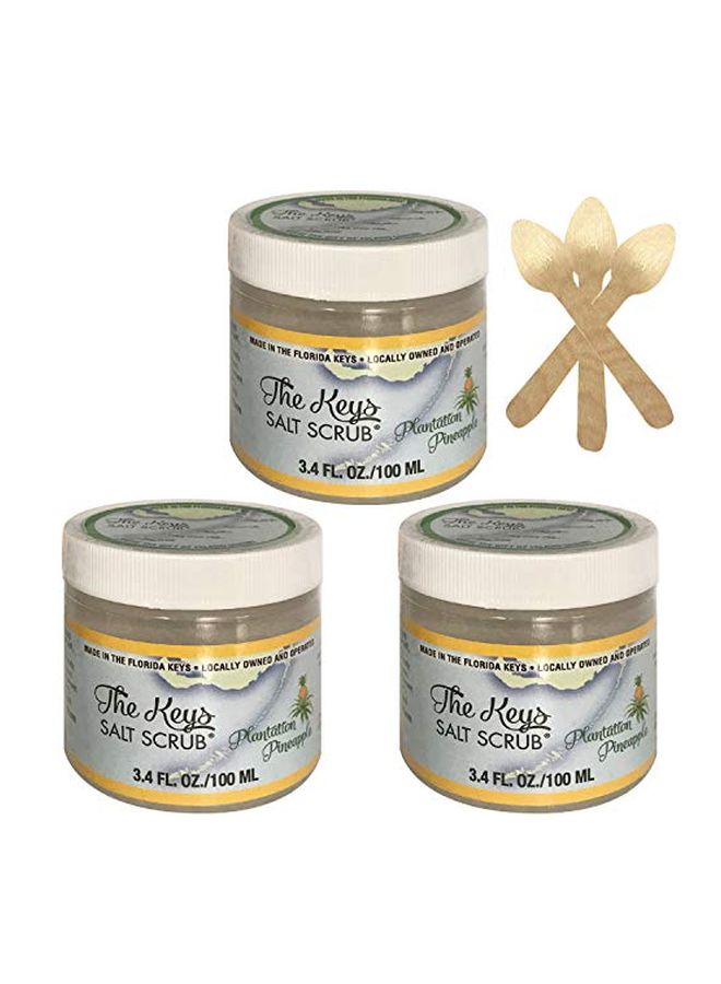 Pack Of 3 Exfoliating Sea Salt Body Scrub Set 100ml