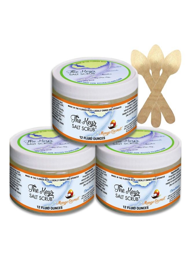 Pack Of 3 Mango Coconut Salt Scrub Set