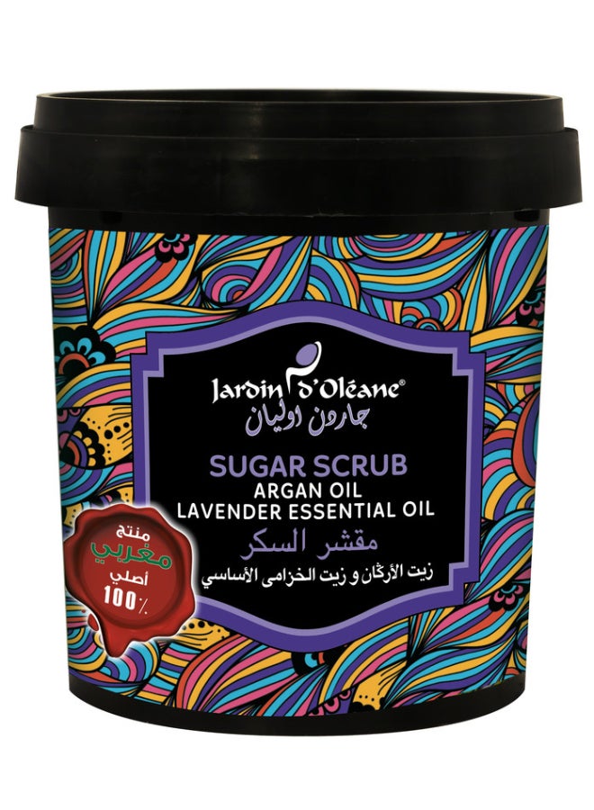 Sugar Scrub With Argan Oil And Lavender Essential Oil White 600grams