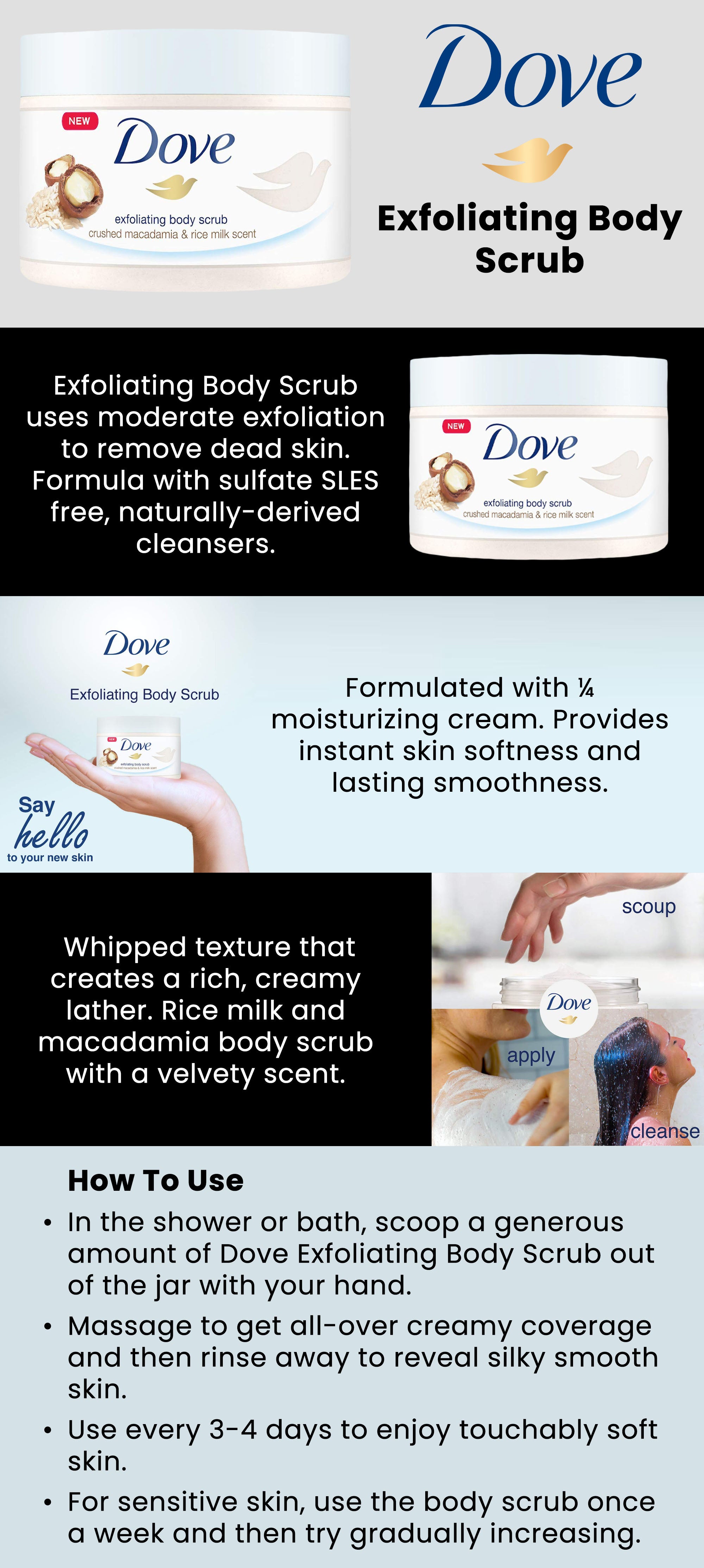 Exfoliating Body Scrub White 298ml