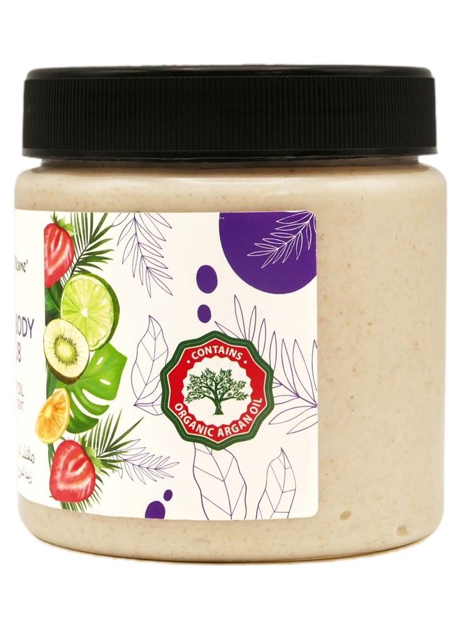 Face & Body Scrub With Castor Oil And Fruity Scent Beige 500grams