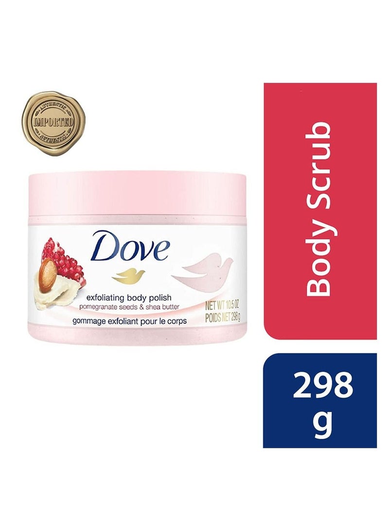 Dove Body Polish Exfoliating Scrub Moisturizing 298gm