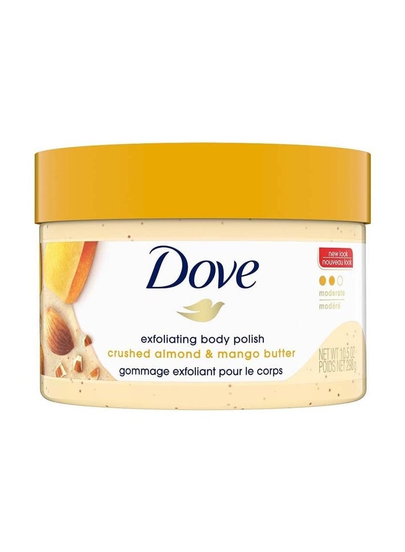 Exfoliating Body Polish Scrub For Dry Skin With Crushed Almond And Mango Butter Gently Exfoliates And Moisturizes To Reveal Instantly Soft Smooth And Healthy Skin 298gm