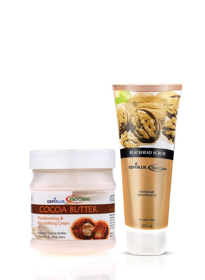 Cocoa Butter Face And Body Cream And Blackhead Scrub Tube (Combo)