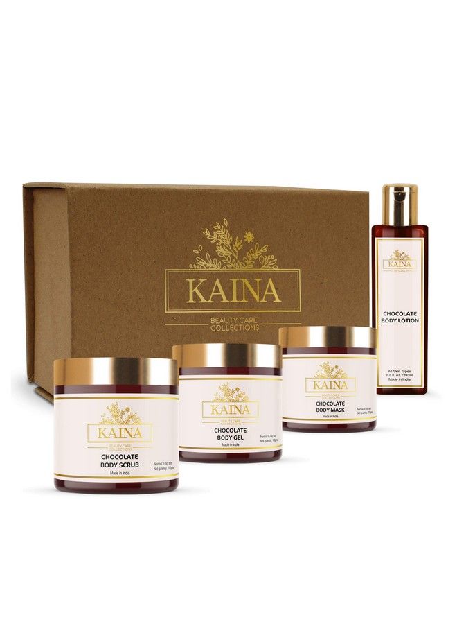 Kaina Chocolate Body Polishing Kit ; Instant Date Ready Glow ; Dead Skin Cell Removal Deep Moisturizing ; Body Scrub Body Gel Body Lotion Body Mask ; Deep Skin Hydration Kit ; Unisex