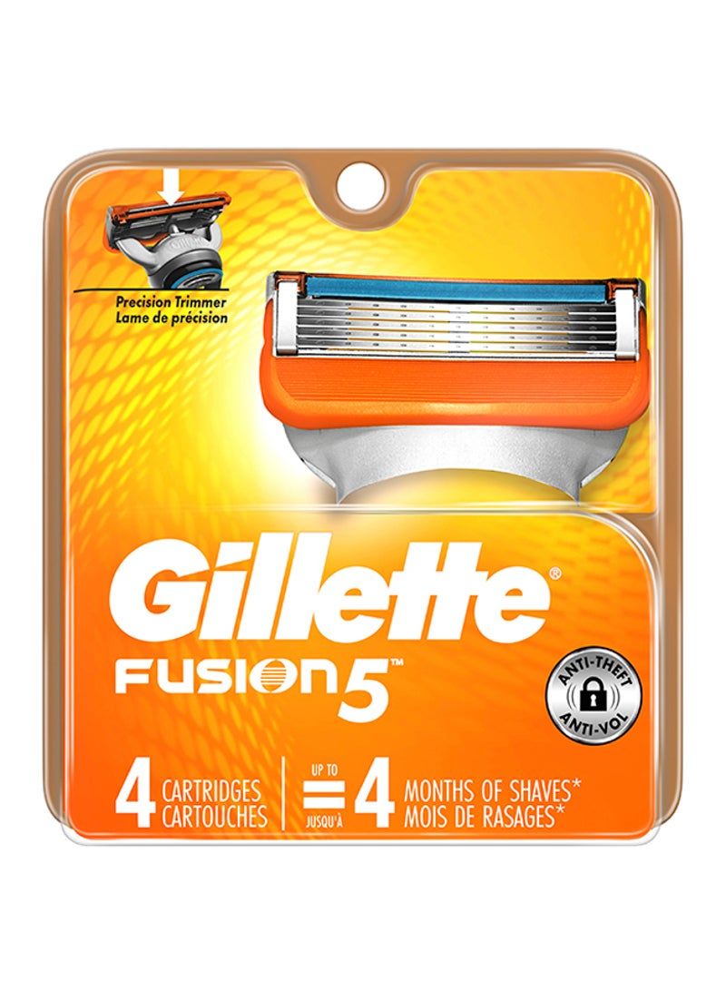 Fusion5 Razor Blades Orange/Silver