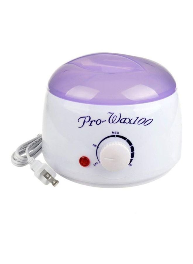 Pack Of 2 Hot Wax With Wax Heating Machine White/Purple/Green