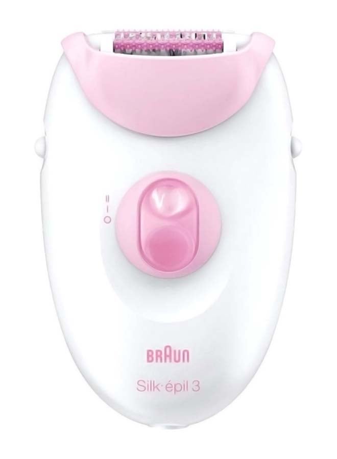 Silk-Epil 3 Epilator With Accessories Set Pink/White/Clear