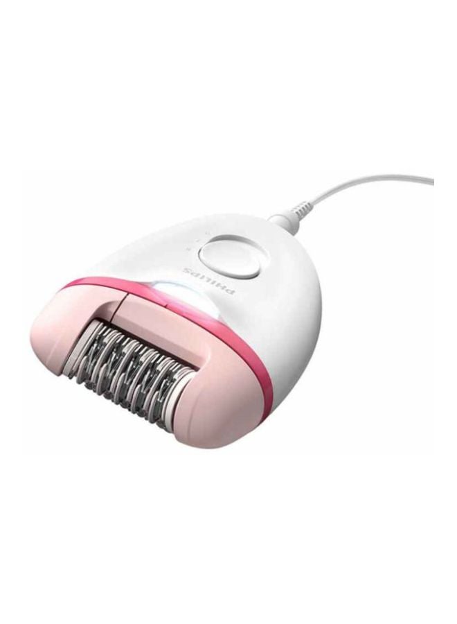 Satinelle Essential Corded Compact Epilator BRE255/00, 2 Years Warranty White/Pink