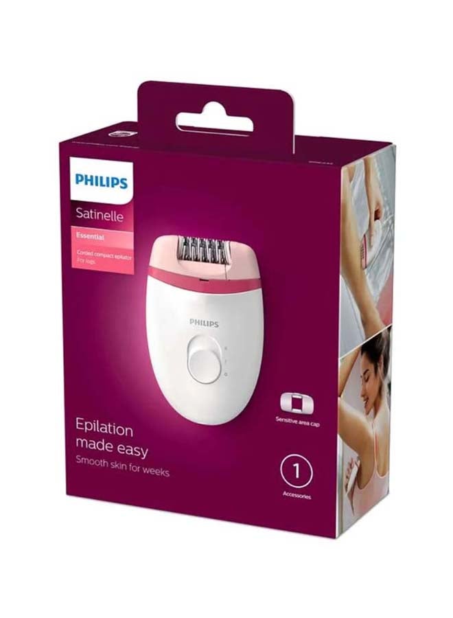 BRE235/00 Satinelle Essential Corded Epilator White/Pink