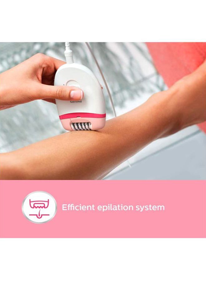 BRE235/00 Satinelle Essential Corded Epilator White/Pink