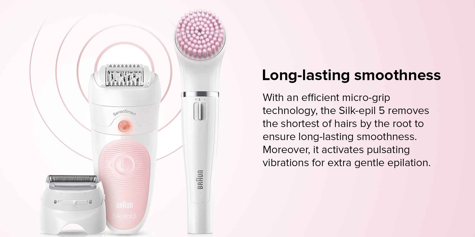 Silk-Epil SE 5875 Beauty Wet And Dry Epilator White/Pink