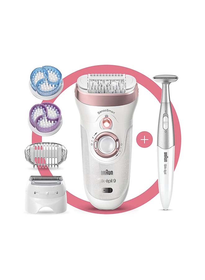 Silk-Epil 9 9/980 SkinSpa SensoSmart Epilator Set White/ Rose Gold