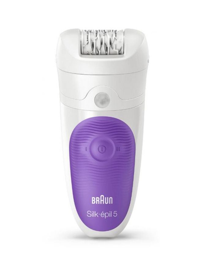 Silk Epil 5 Wet And Dry Cordless Epilator With Attachment Set White/Purple