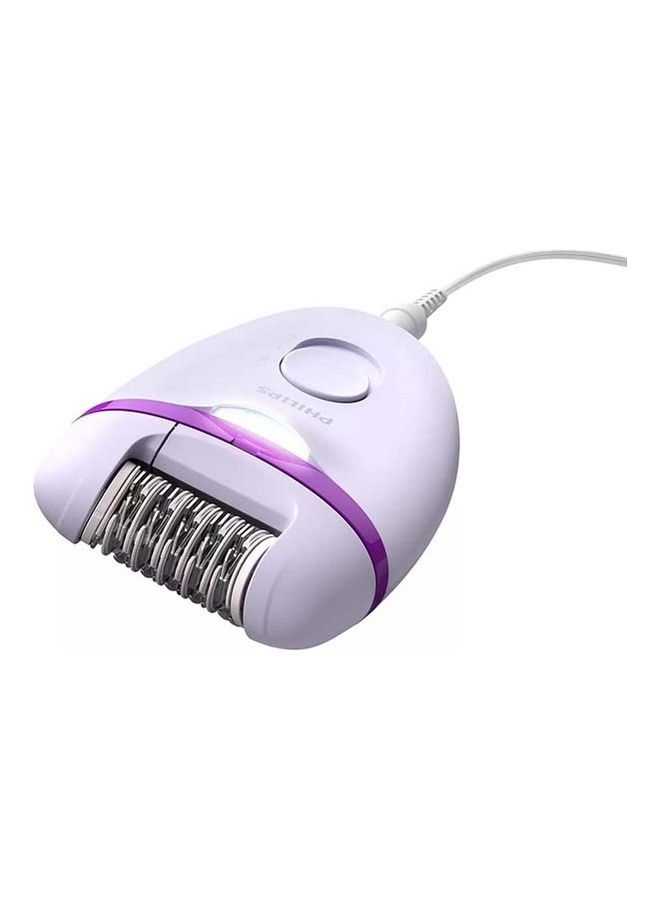 Corded Epilator With Cleaning Brush, Shaver, Shaver Comb, Massage Cap And Pouch Multicolour