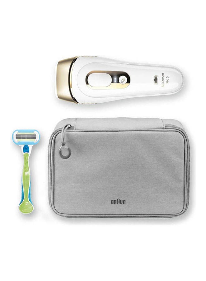 Silk-expert Pro 5 PL5014 IPL With 2 Extras: Venus Razor And Premium Pouch White